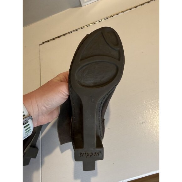 NEW Trippen Womens Mandarin Heeled Sandal Brown Leather UK 39 US 8.5 $392 [jb] - Picture 8 of 11